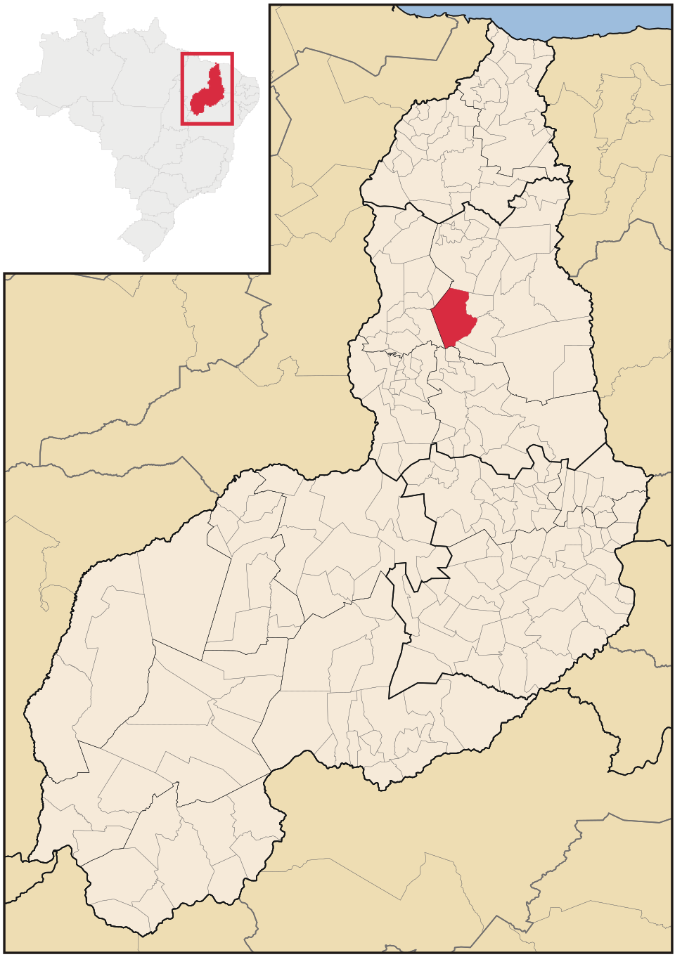 Mapa de localização de Alto Longá em PI