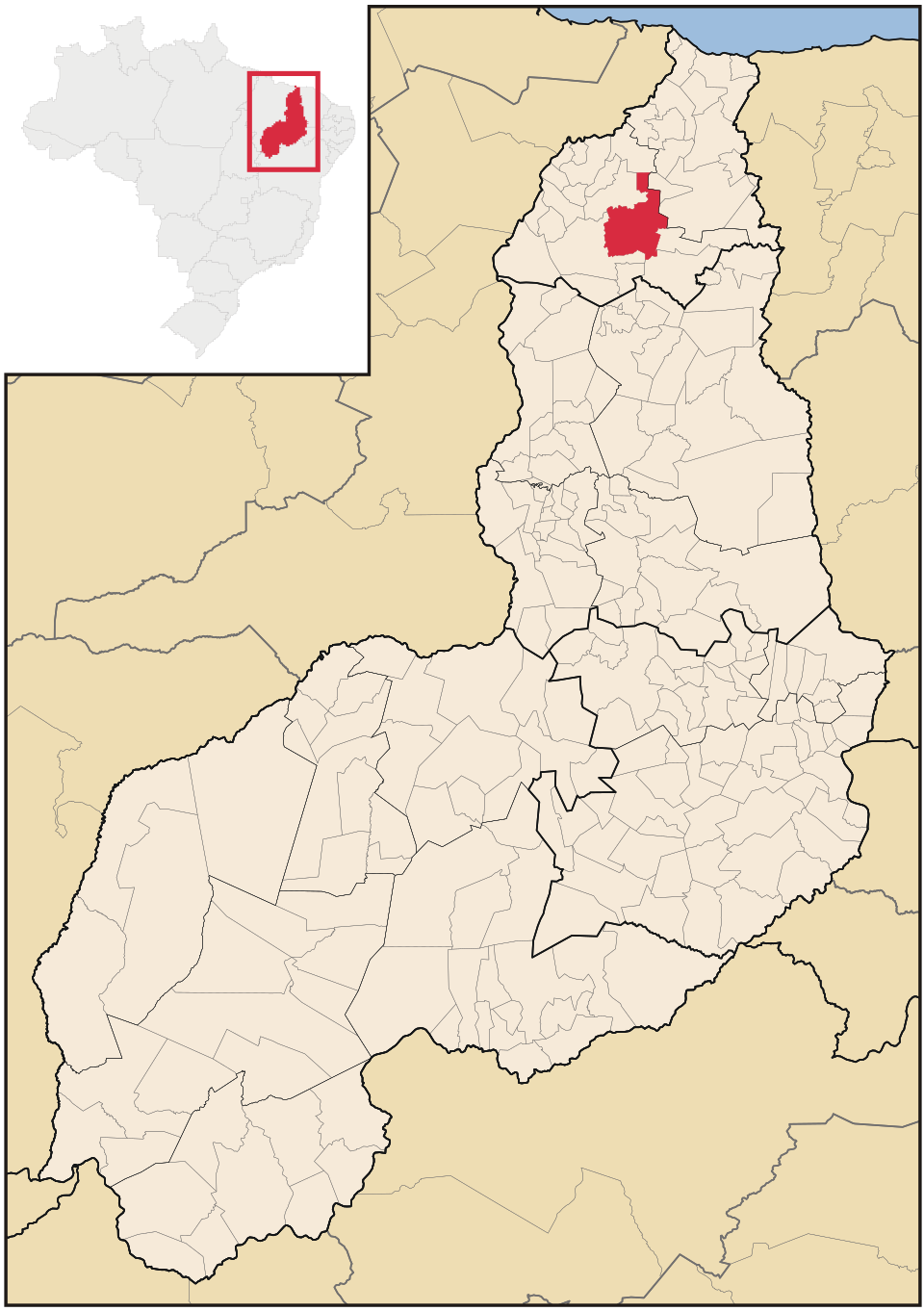 Mapa de localização de Batalha em PI