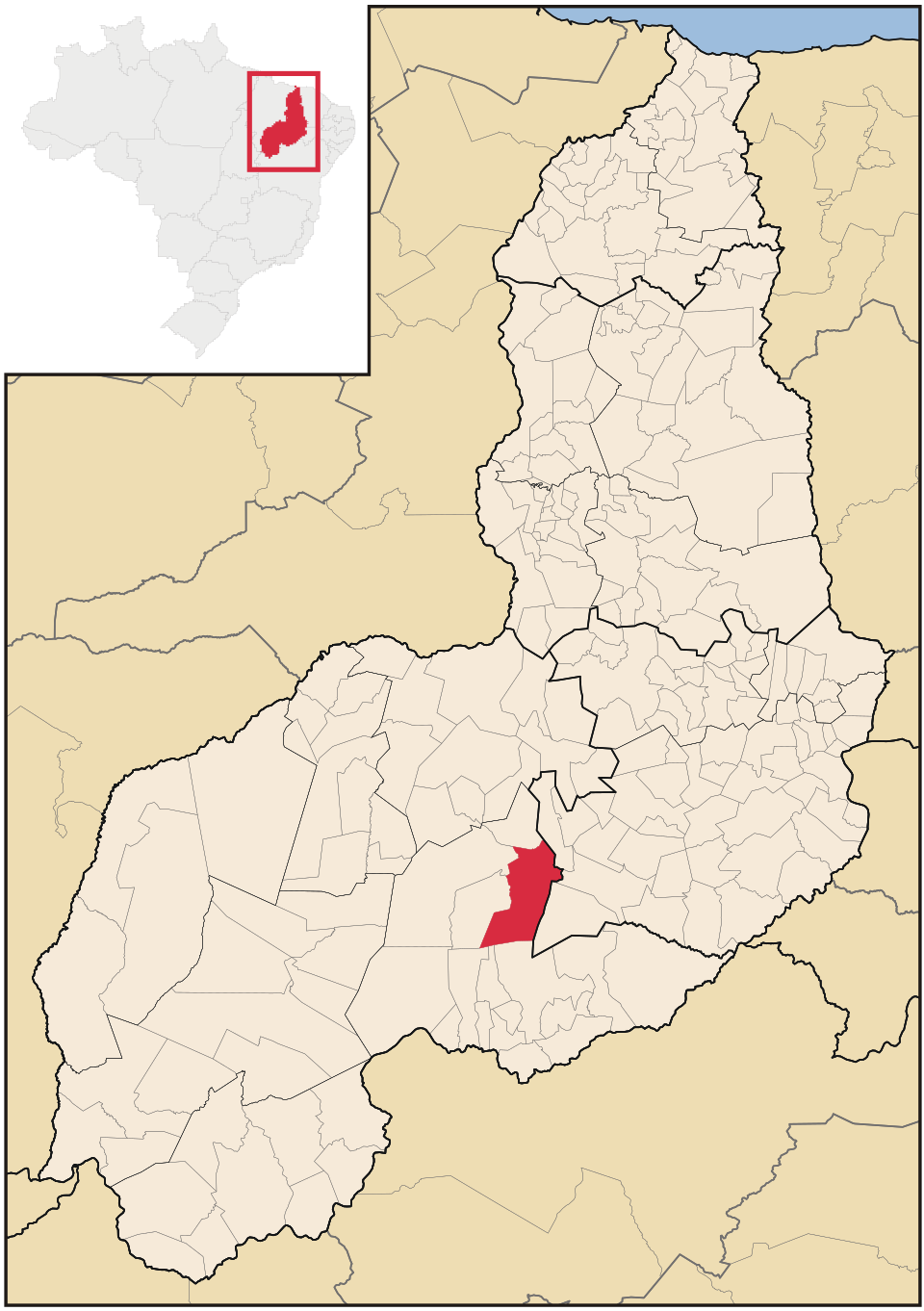 Mapa de localização de Brejo do Piauí em PI