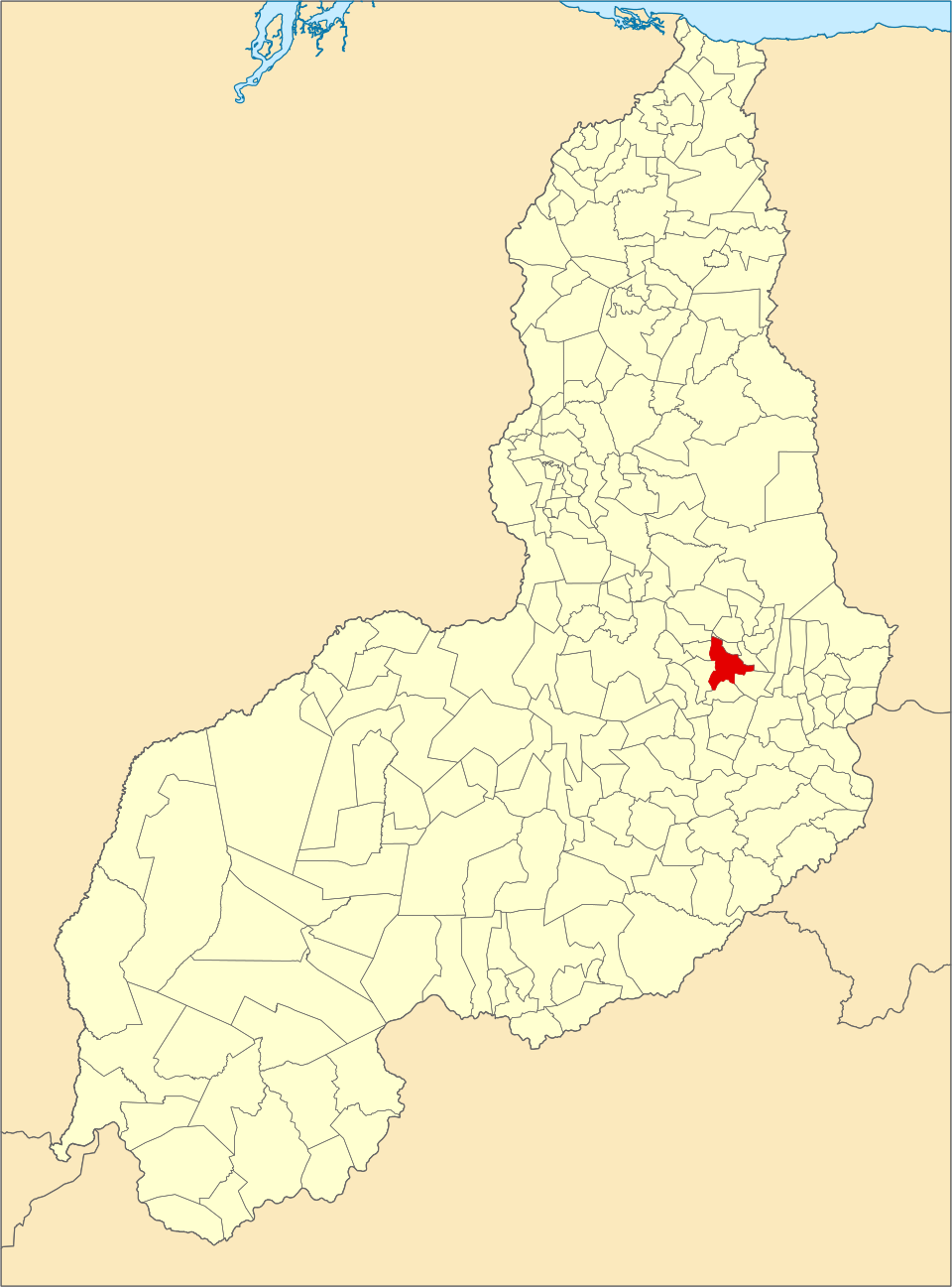 Mapa de localização de Picos em PI