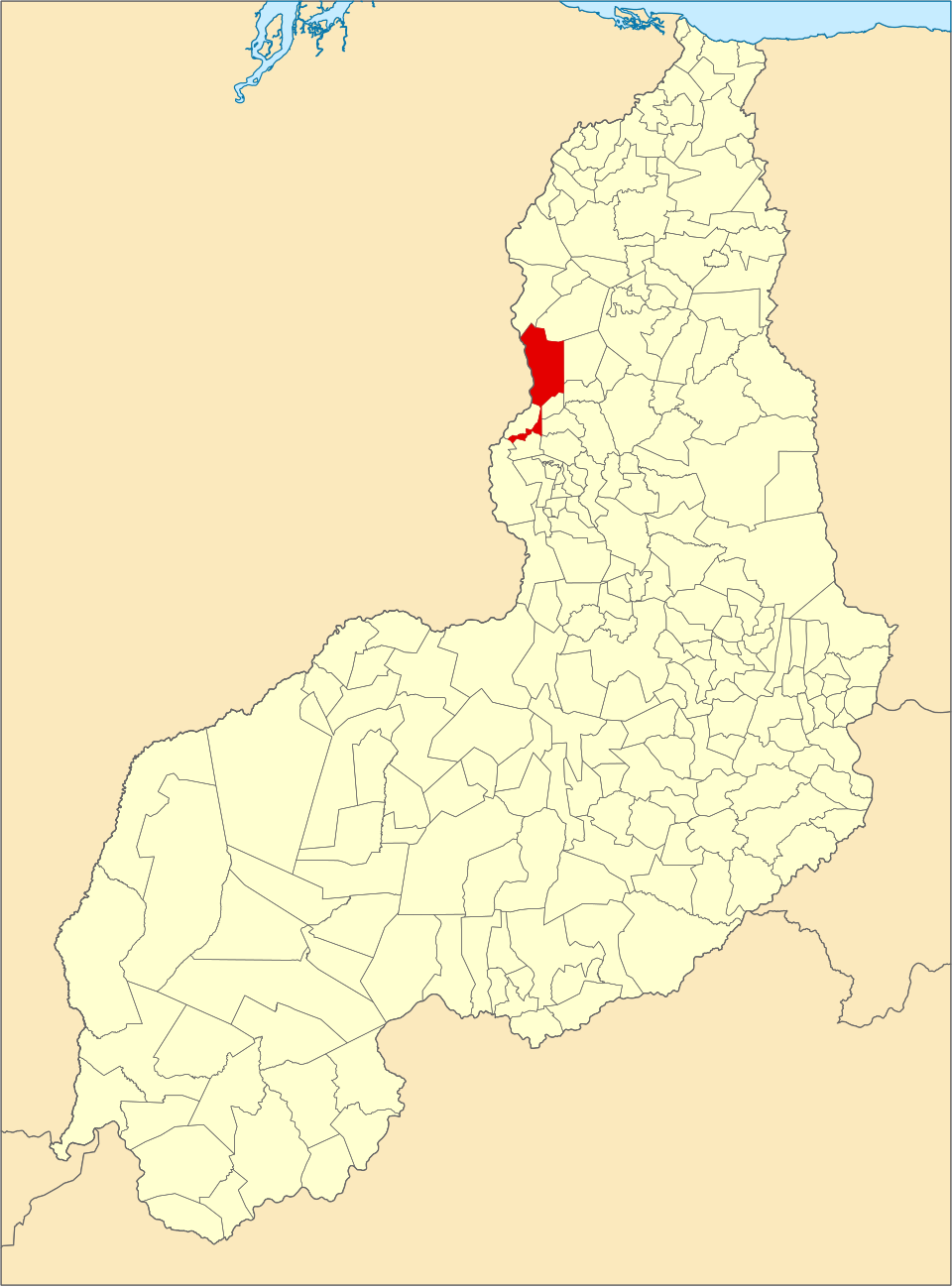 Mapa de localização de Teresina em PI