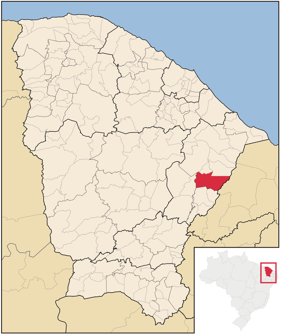 Mapa de localização de Alto Santo em CE
