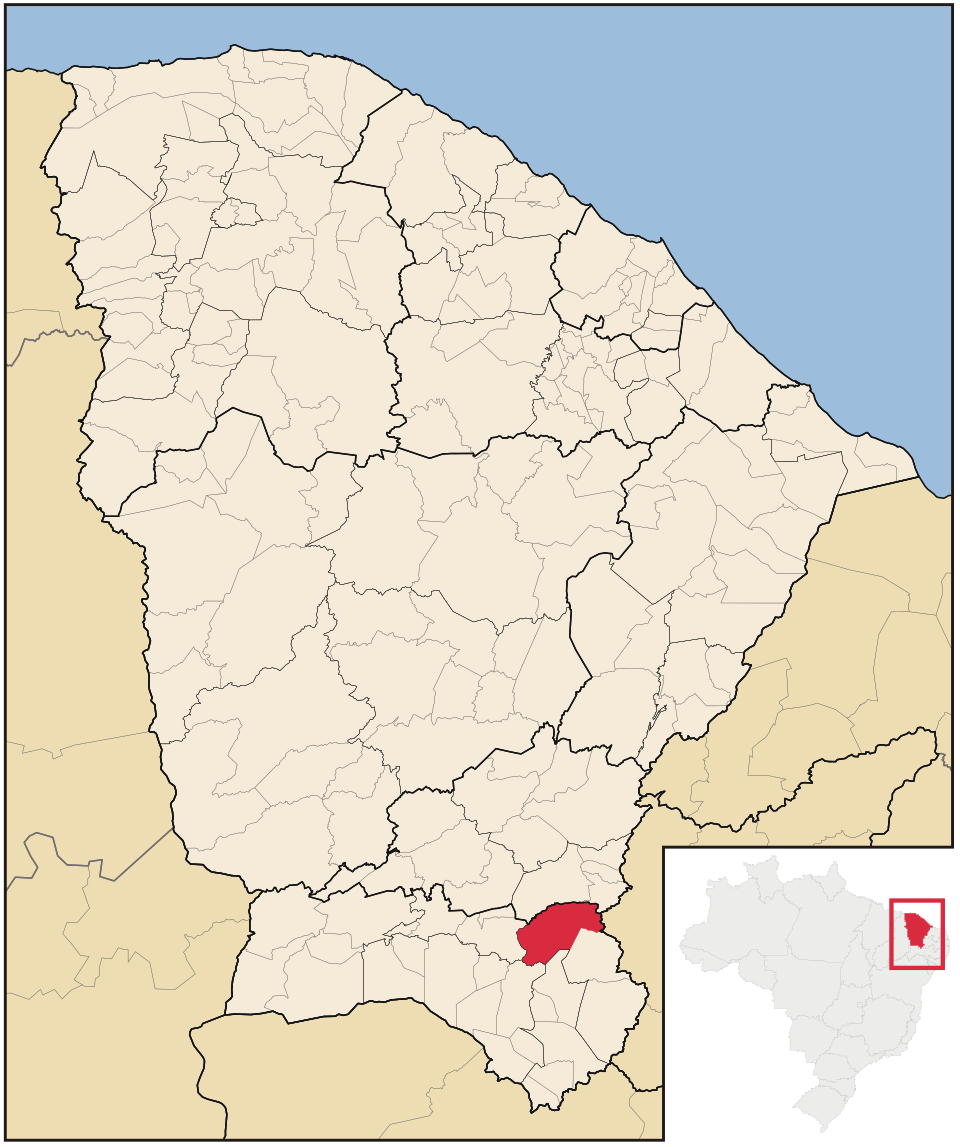 Mapa de localização de Aurora em CE
