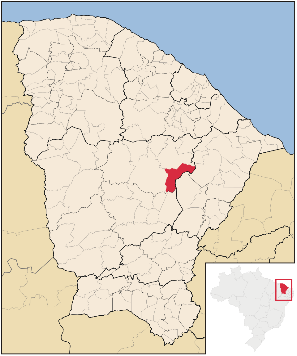 Mapa de localização de Banabuiú em CE