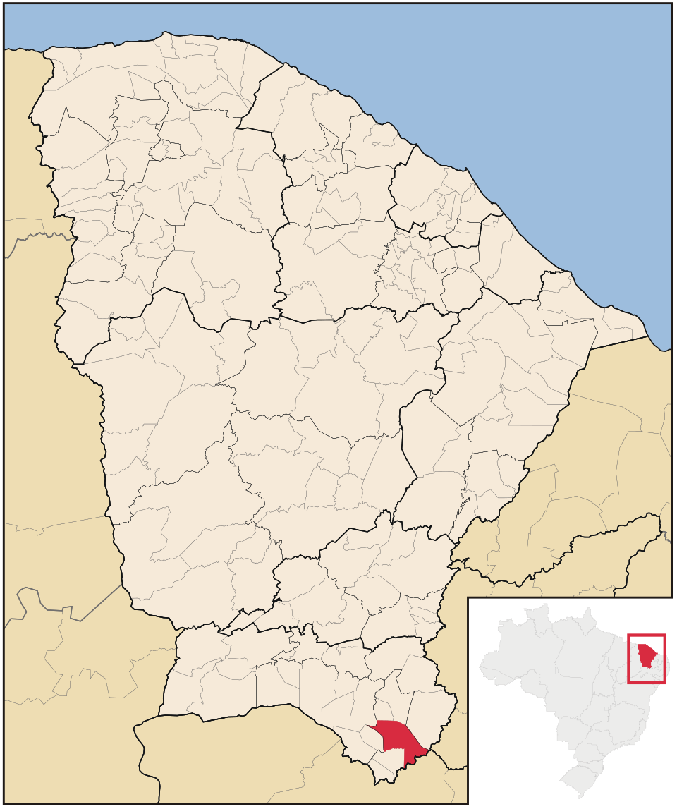 Mapa de localização de Brejo Santo em CE