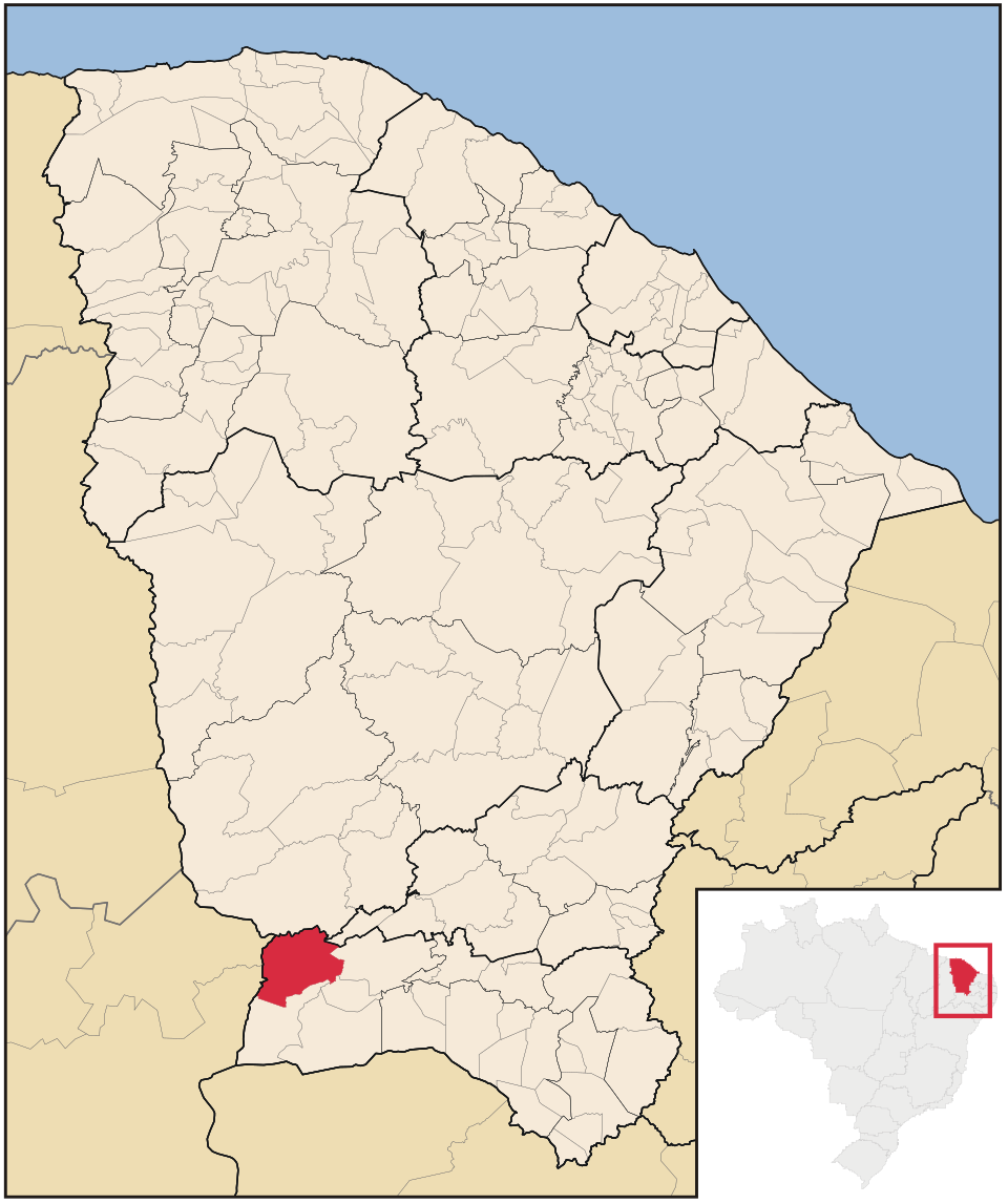 Mapa de localização de Campos Sales em CE
