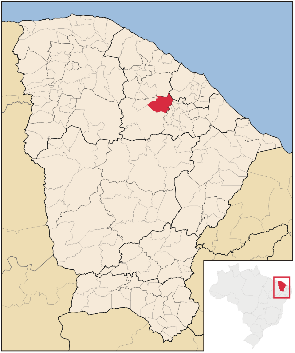 Mapa de localização de Caridade em CE