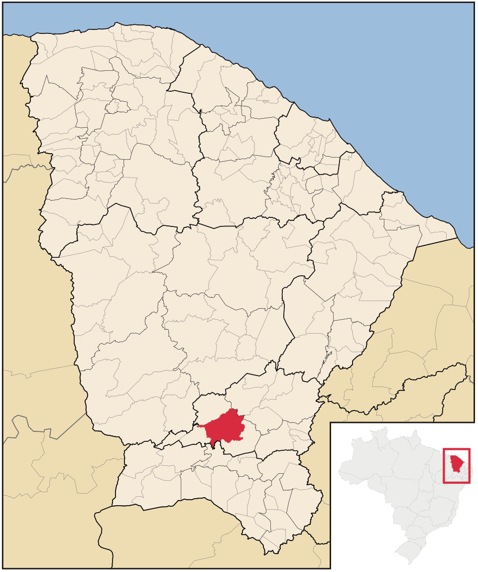 Mapa de localização de Cariús em CE