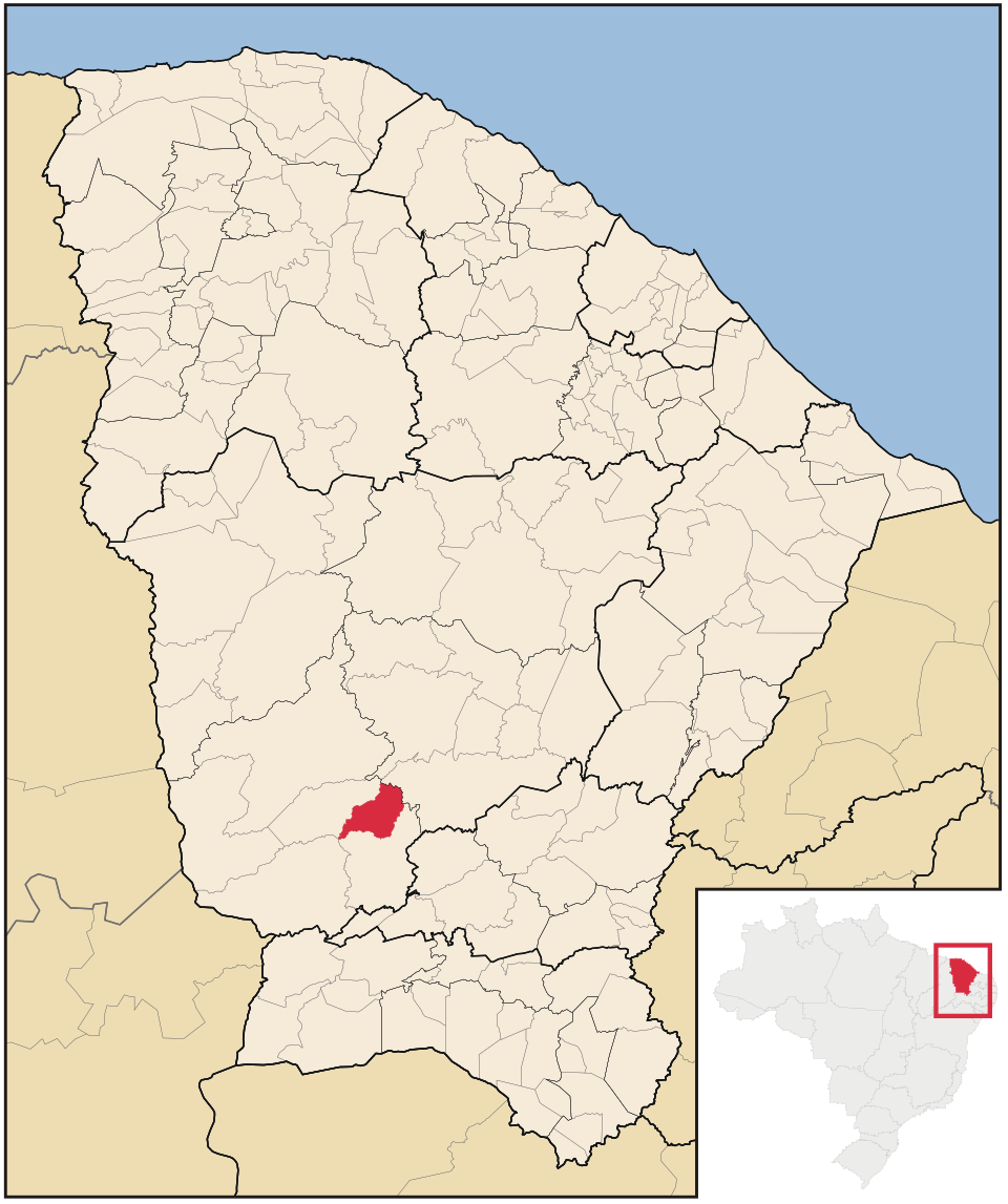 Mapa de localização de Catarina em CE