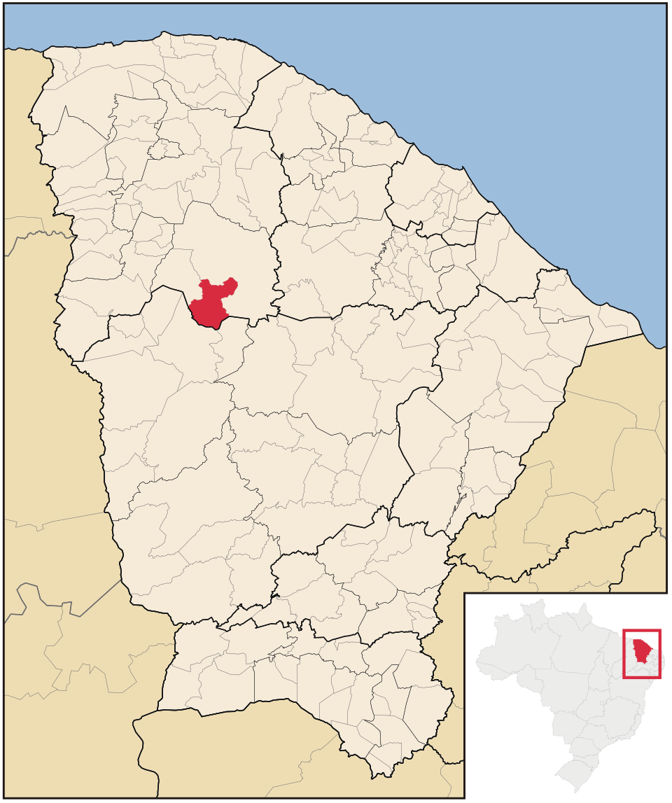 Mapa de localização de Catunda em CE