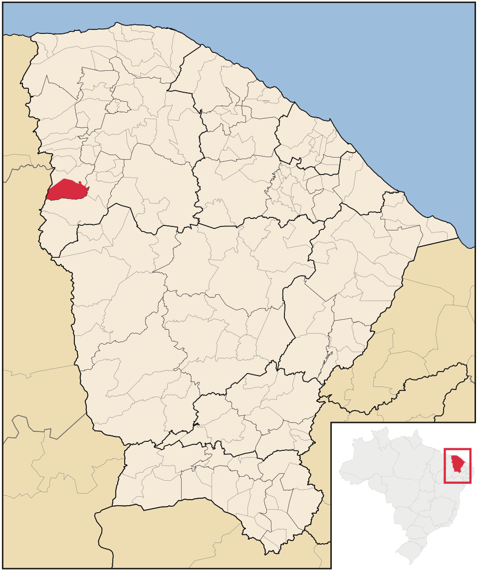 Mapa de localização de Croatá em CE