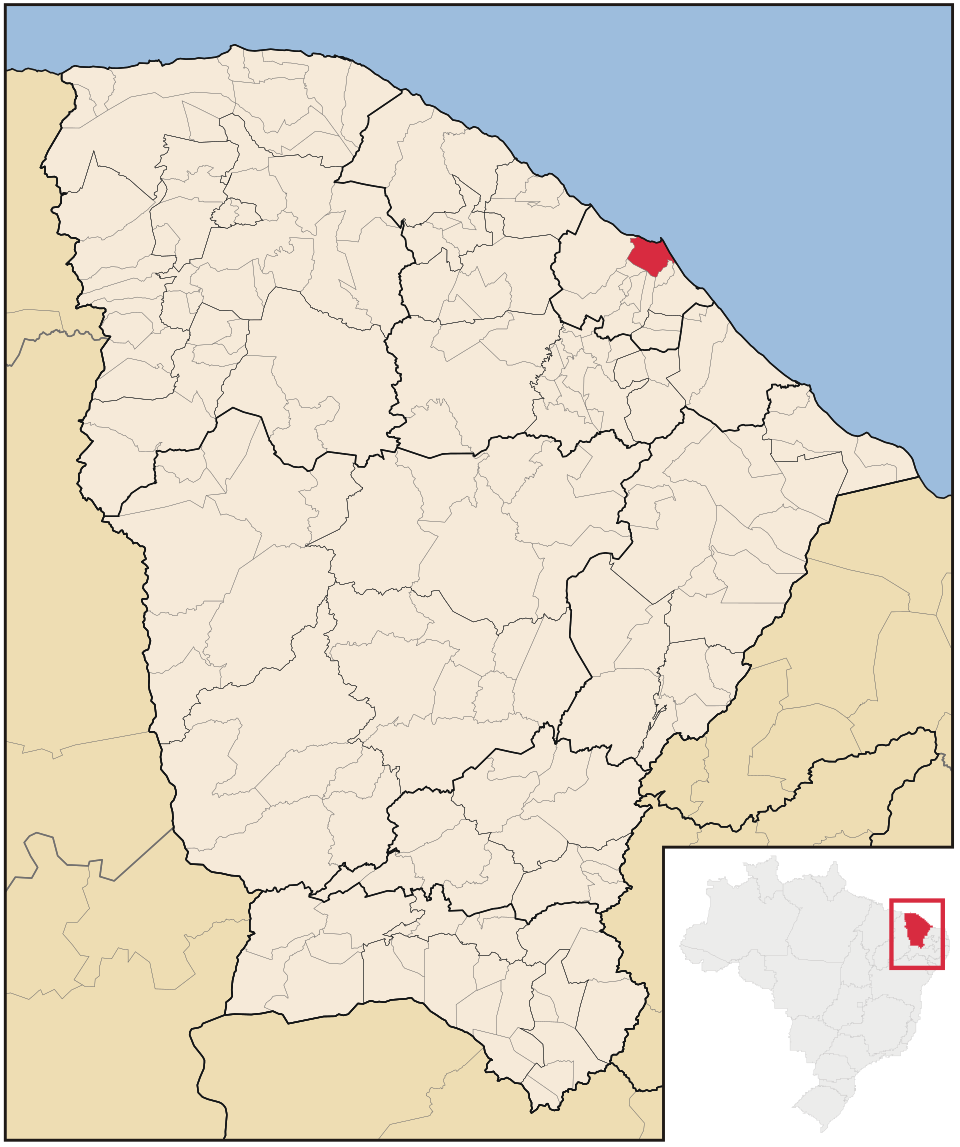 Mapa de localização de Fortaleza em CE