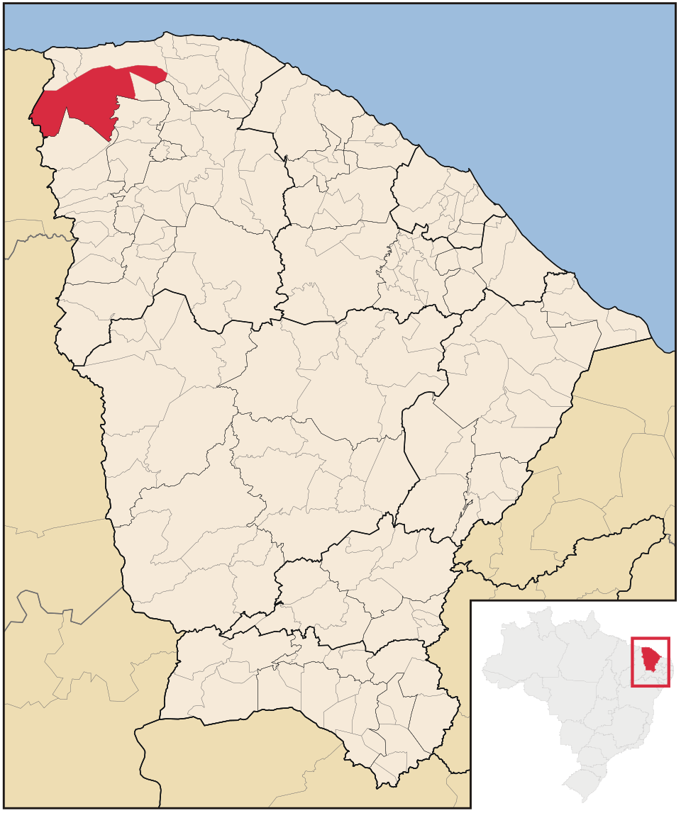 Mapa de localização de Granja em CE