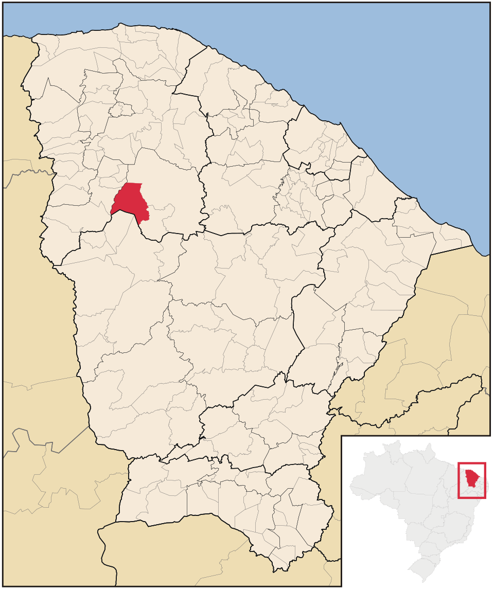 Mapa de localização de Hidrolândia em CE