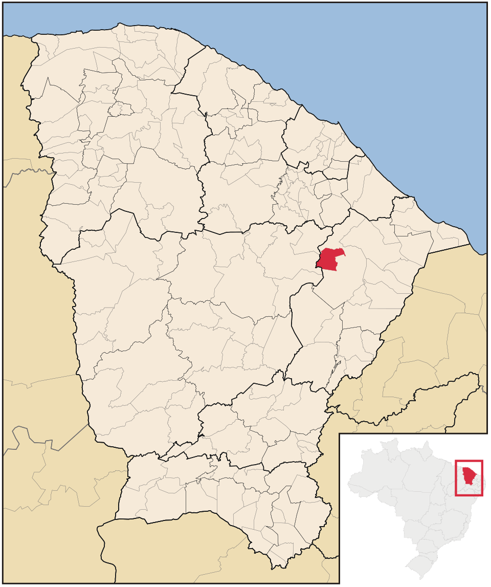 Mapa de localização de Ibicuitinga em CE