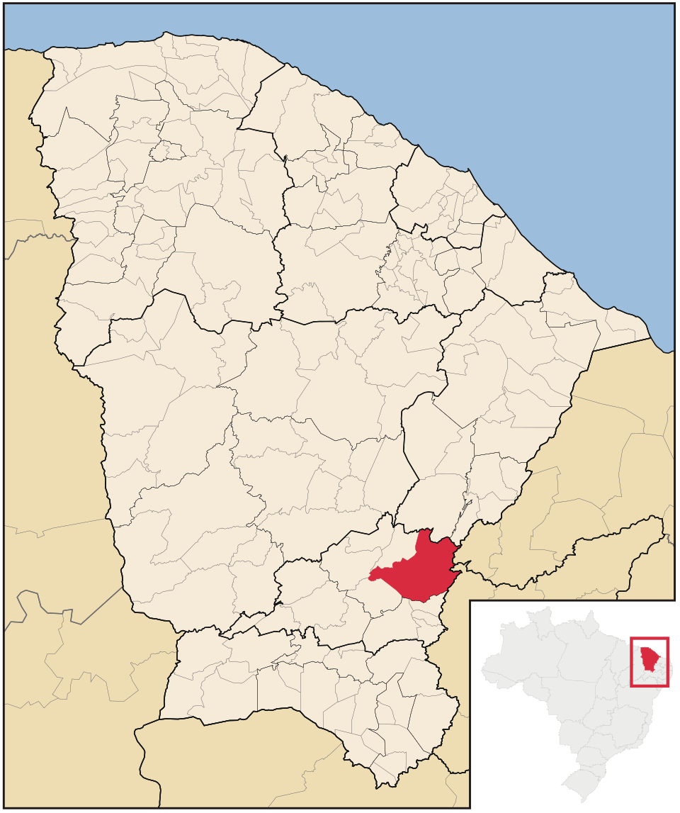 Mapa de localização de Icó em CE