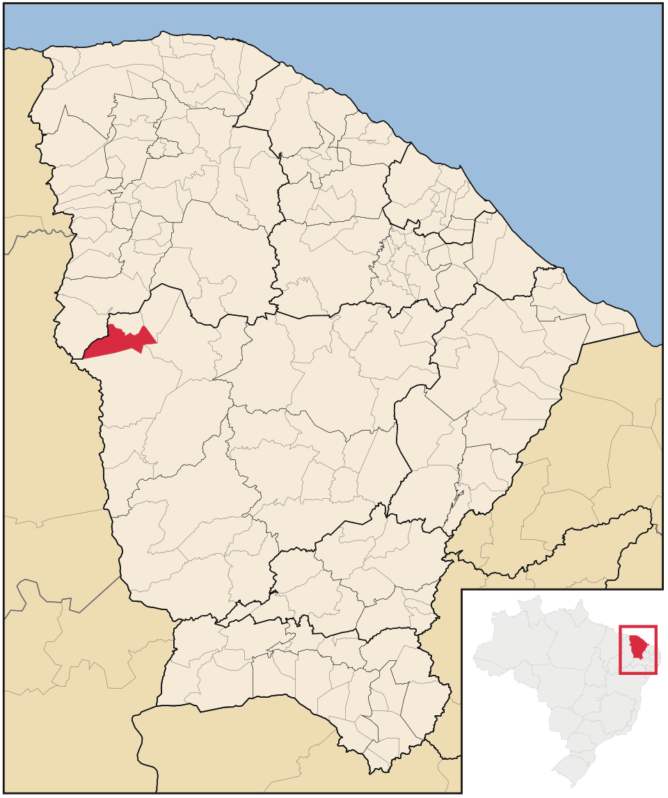 Mapa de localização de Ipaporanga em CE