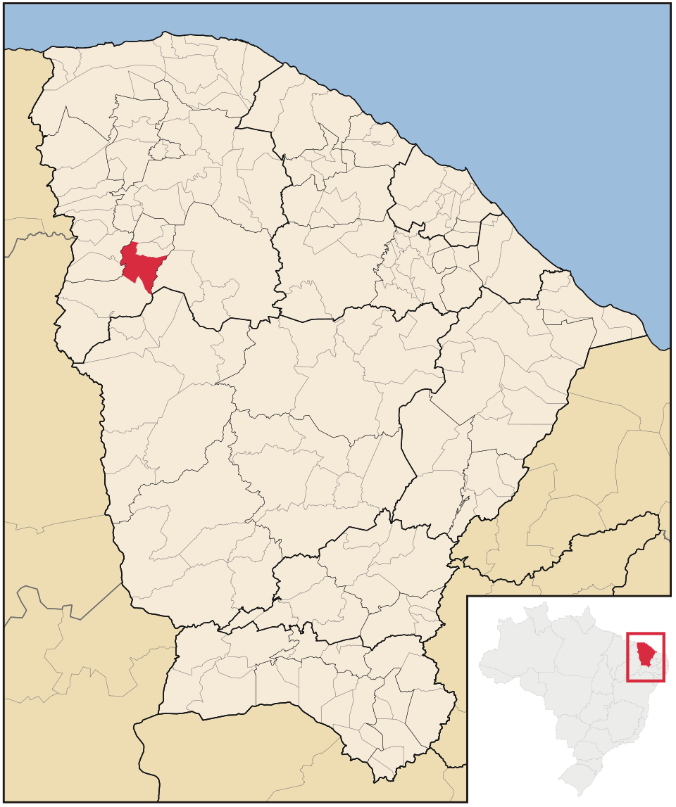 Mapa de localização de Ipu em CE