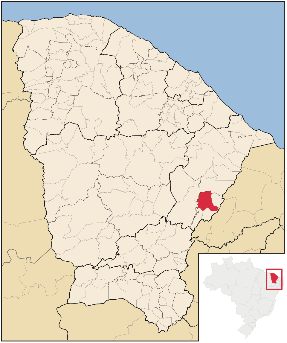 Mapa de localização de Iracema em CE