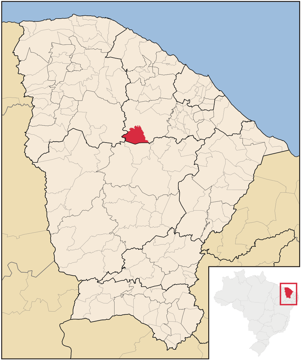 Mapa de localização de Itatira em CE