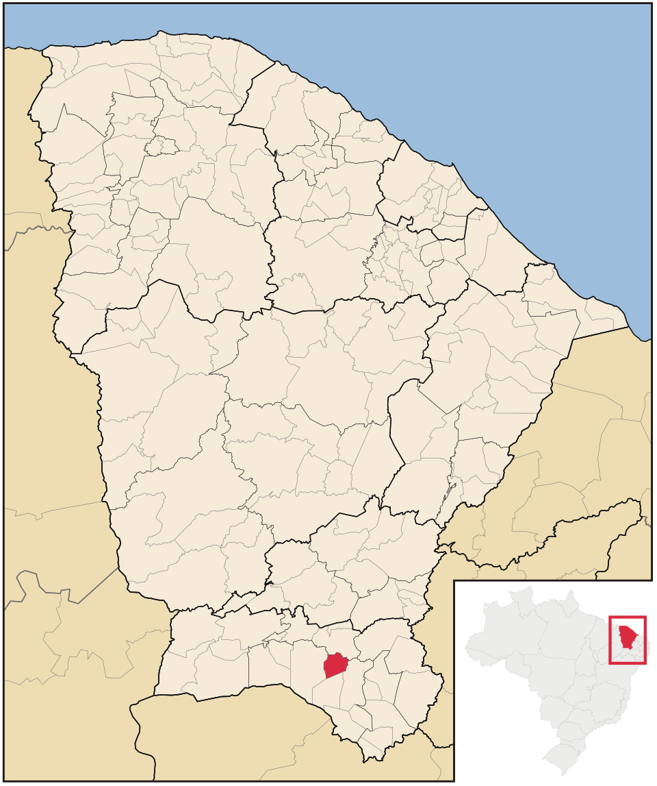 Mapa de localização de Juazeiro do Norte em CE