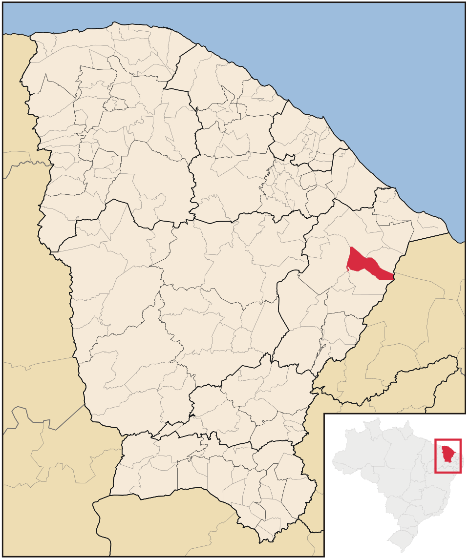 Mapa de localização de Limoeiro do Norte em CE
