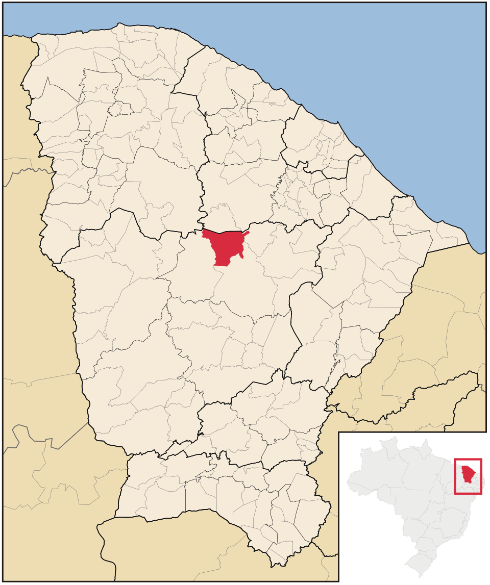 Mapa de localização de Madalena em CE