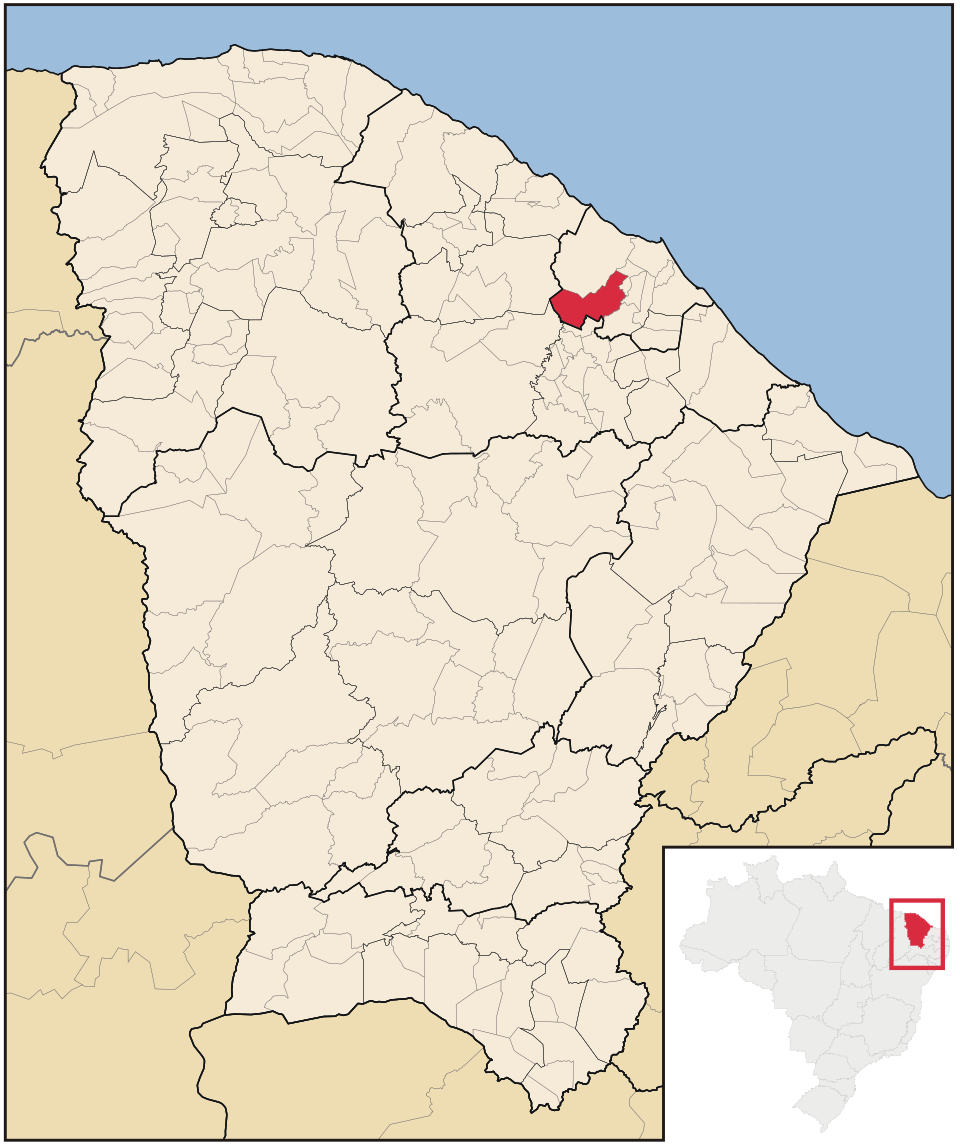 Mapa de localização de Maranguape em CE
