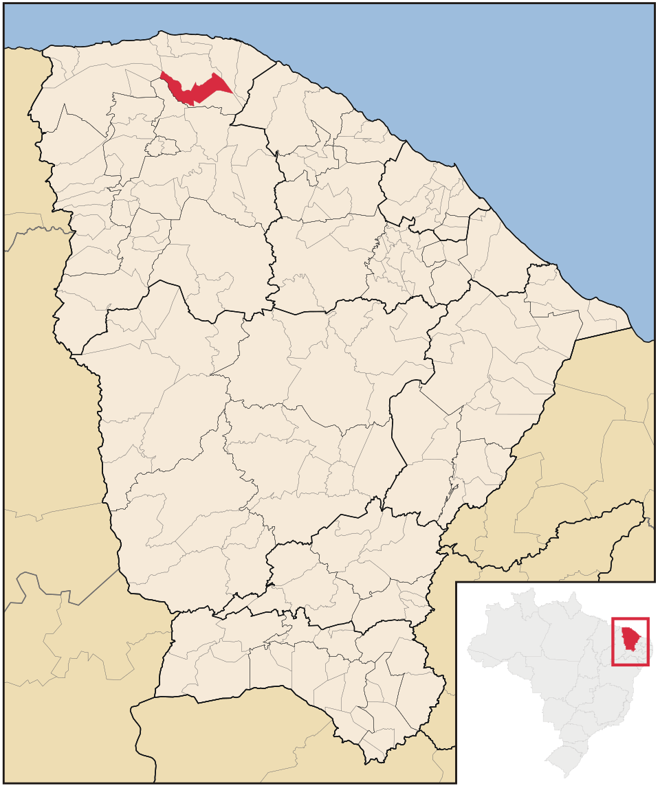 Mapa de localização de Marco em CE
