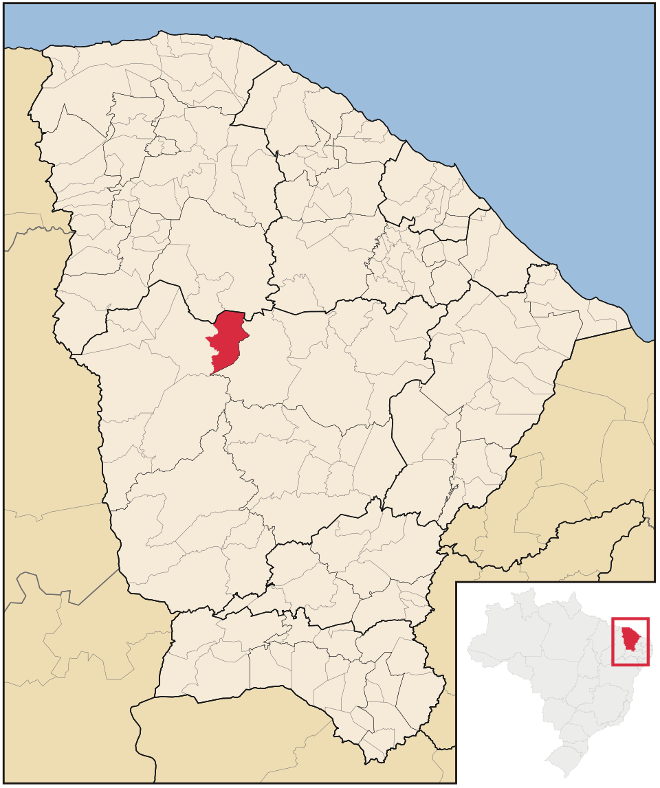 Mapa de localização de Monsenhor Tabosa em CE