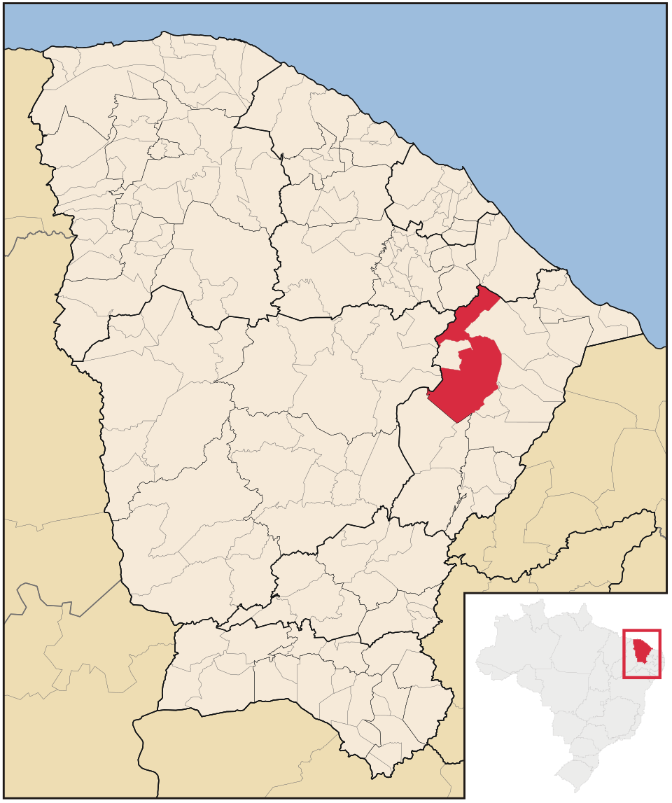 Mapa de localização de Morada Nova em CE