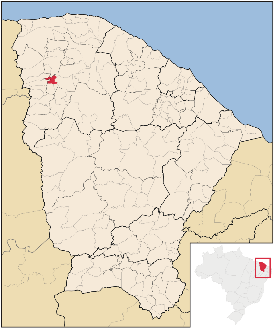 Mapa de localização de Mucambo em CE