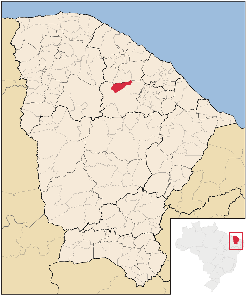 Mapa de localização de Paramoti em CE