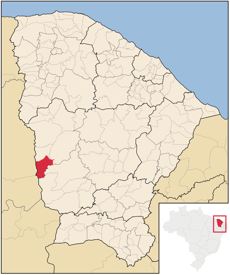 Mapa de localização de Quiterianópolis em CE