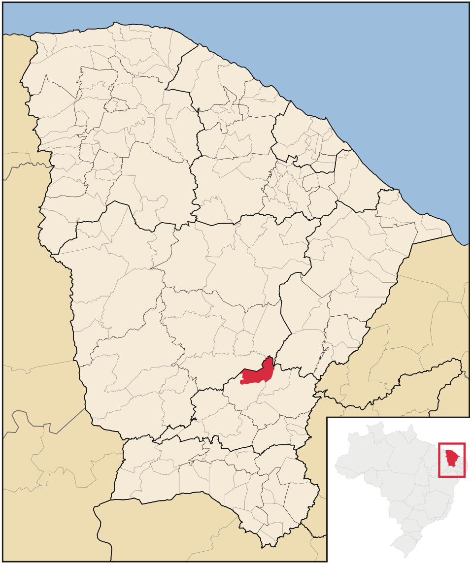 Mapa de localização de Quixelô em CE