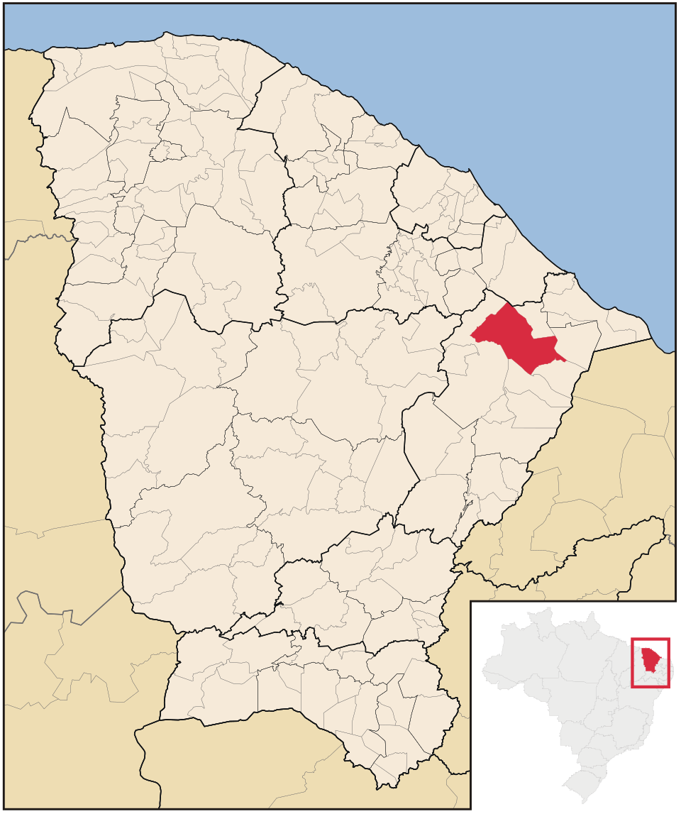 Mapa de localização de Russas em CE