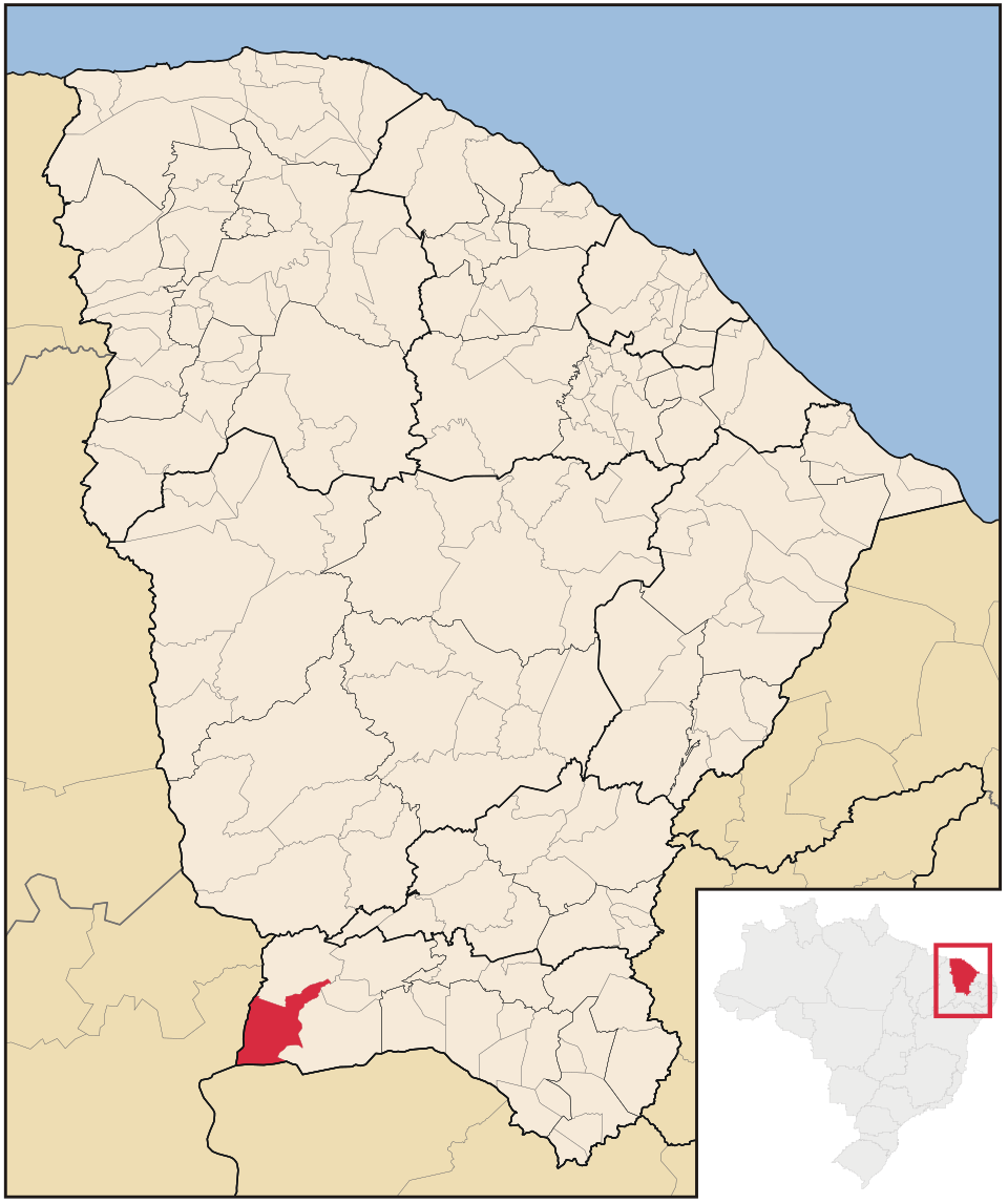 Mapa de localização de Salitre em CE