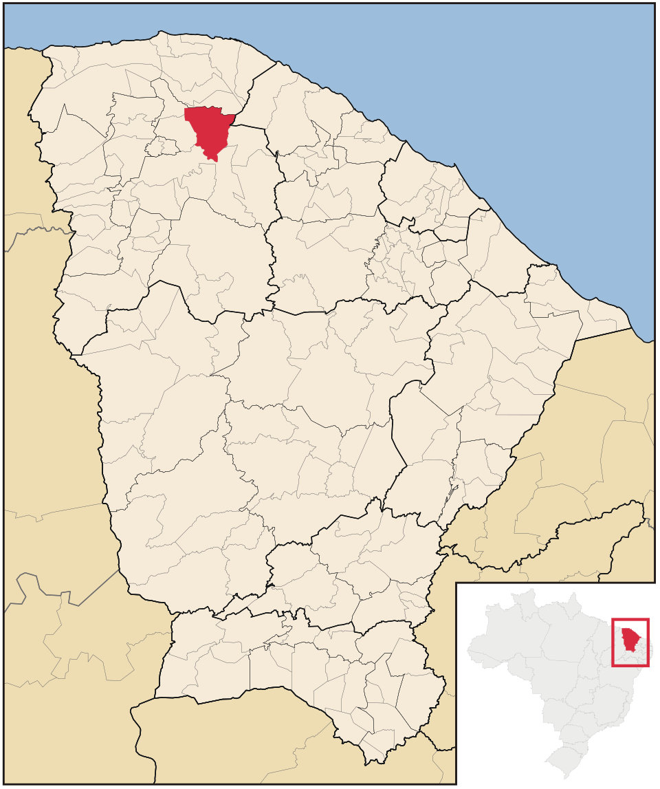 Mapa de localização de Santana do Acaraú em CE