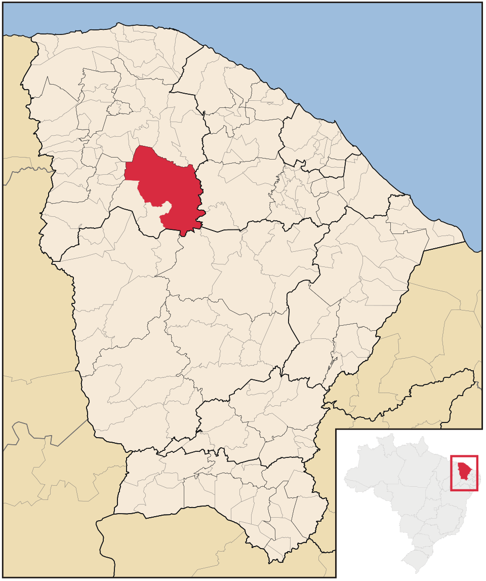 Mapa de localização de Santa Quitéria em CE