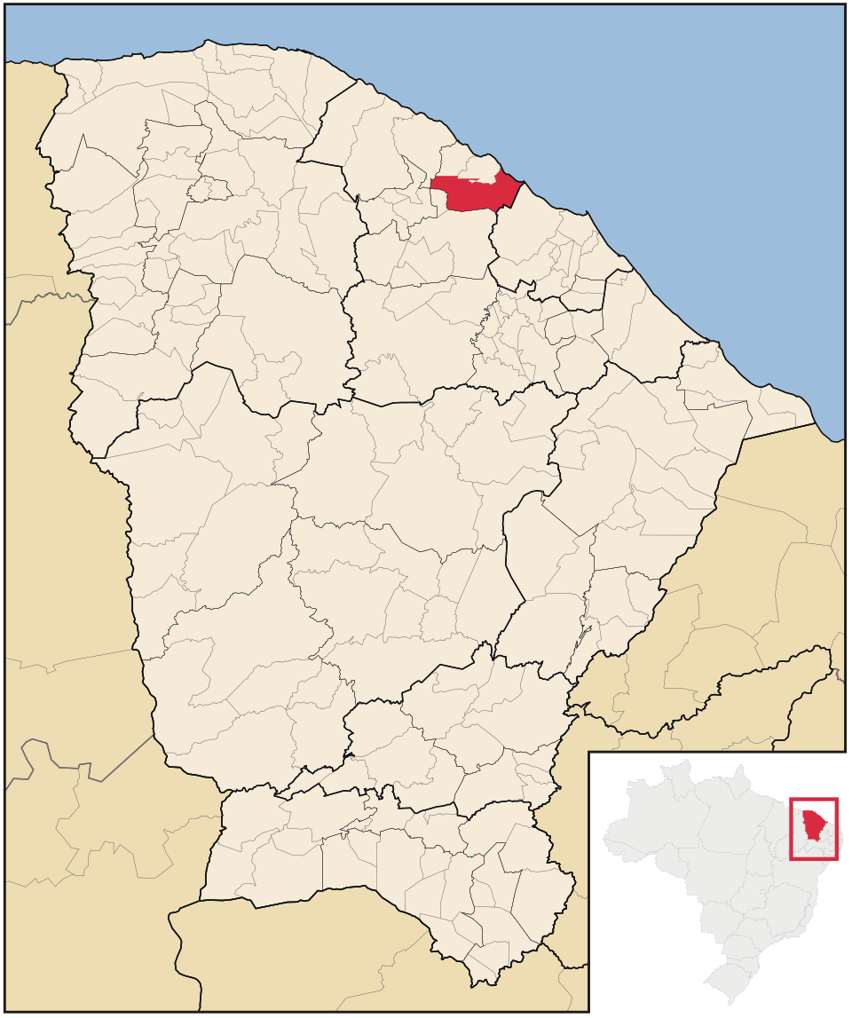 Mapa de localização de São Gonçalo do Amarante em CE