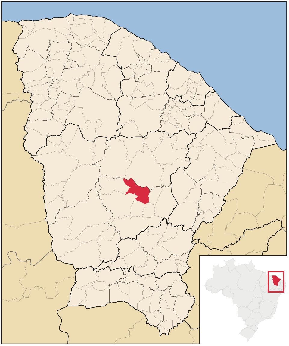 Mapa de localização de Senador Pompeu em CE