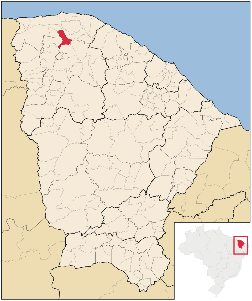 Mapa de localização de Senador Sá em CE