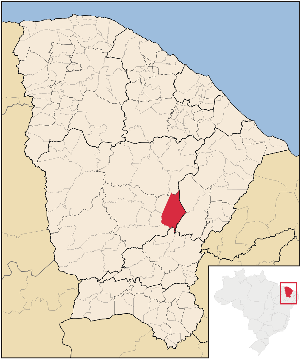 Mapa de localização de Solonópole em CE