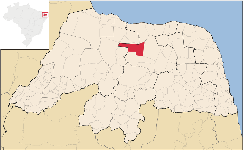 Mapa de localização de Afonso Bezerra em RN