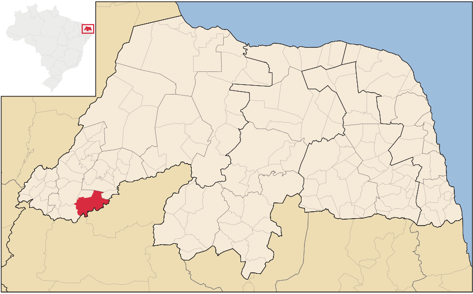 Mapa de localização de Alexandria em RN