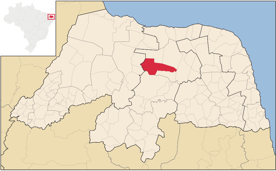 Mapa de localização de Angicos em RN