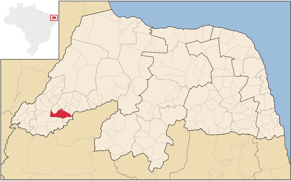 Mapa de localização de Antônio Martins em RN
