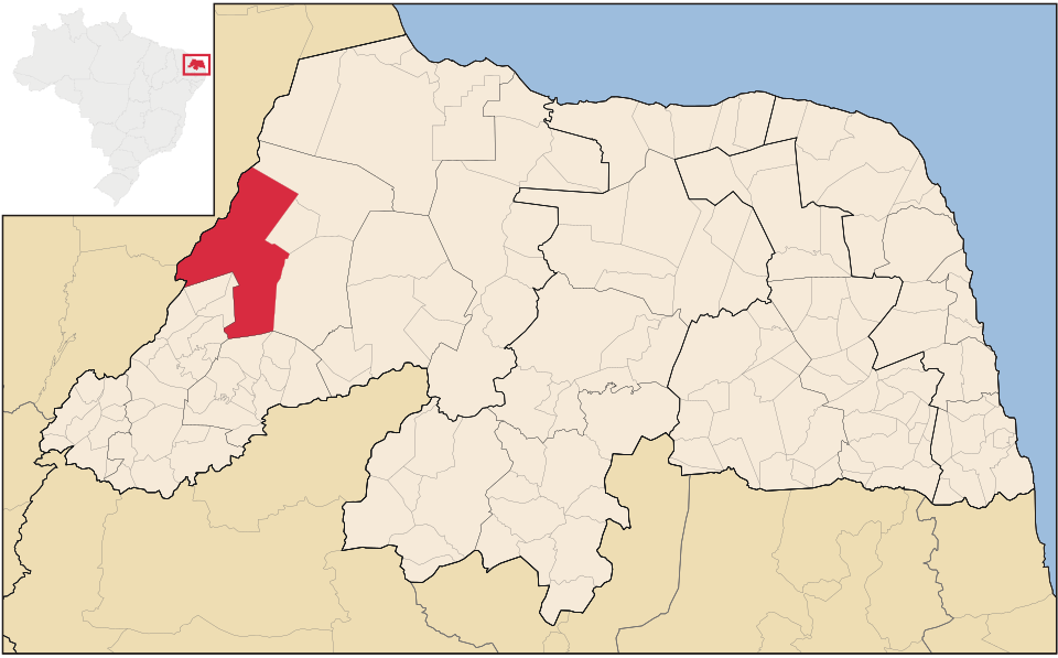 Mapa de localização de Apodi em RN