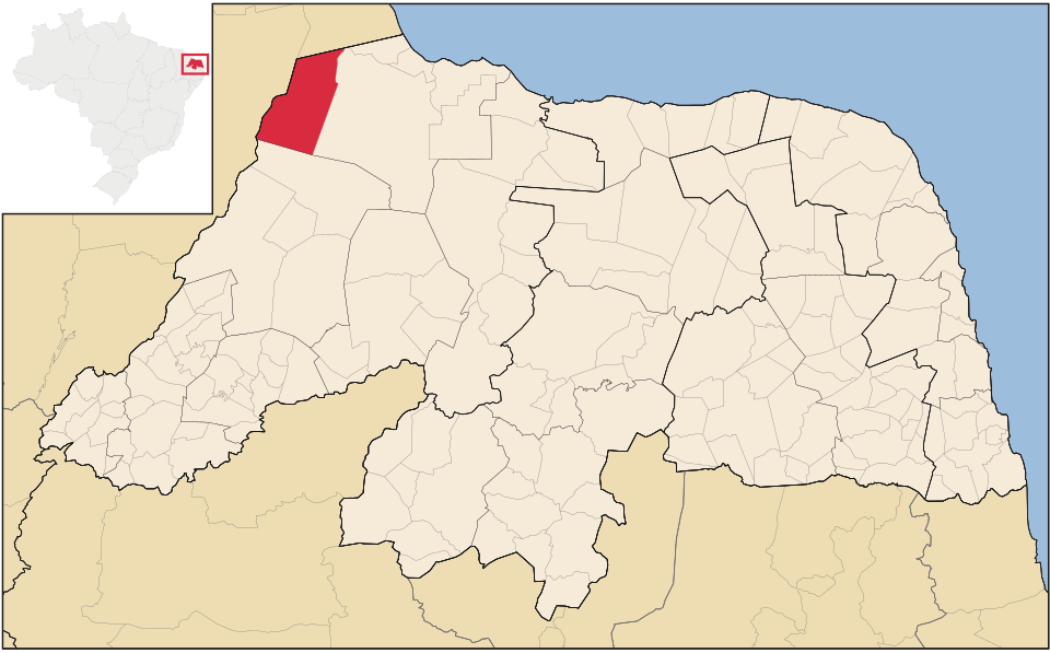 Mapa de localização de Baraúna em RN