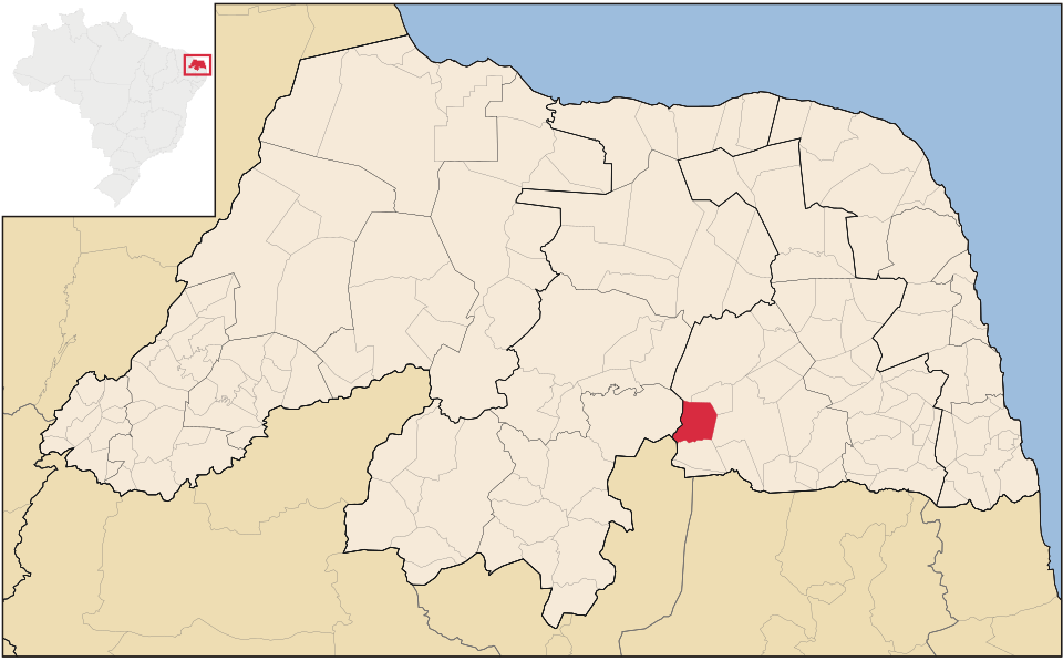 Mapa de localização de Campo Redondo em RN